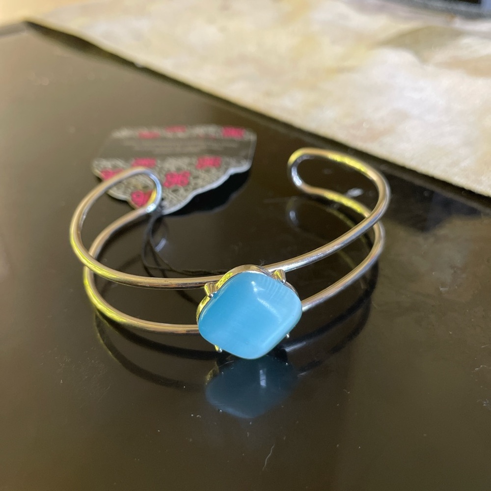 Paparazzi Blue and Silver Cuff Bracelet